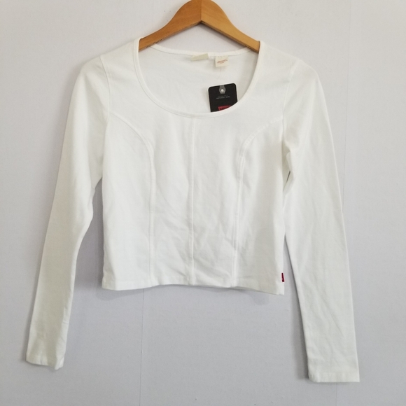 Levi's Tops - NWT Levi's White Slim Fit Long Sleeve Top Size Medium